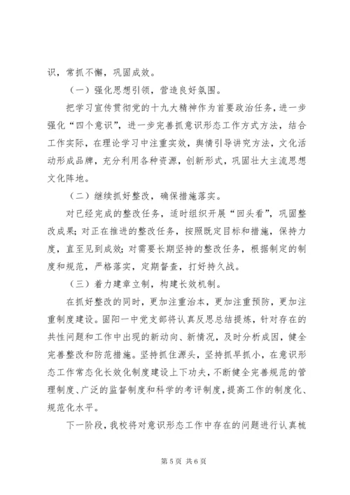 关于县委专项巡察组巡察意识形态工作反馈意见的整改情况报告.docx