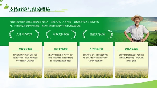 绿色商务农业项目汇报PPT模板