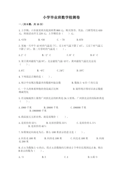 小学毕业班数学检测卷（有一套）.docx