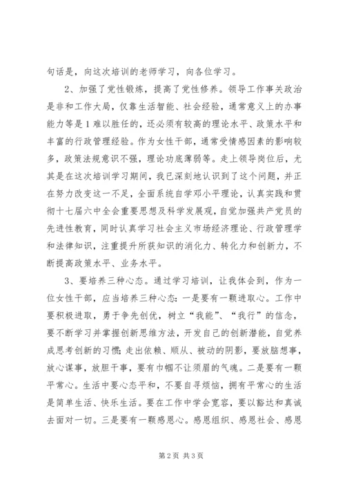 妇女干部培训心得体会 (2).docx