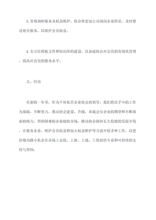 个体私营协会换届工作报告