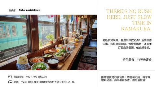 现代简约风日本镰仓旅游攻略PPT模板