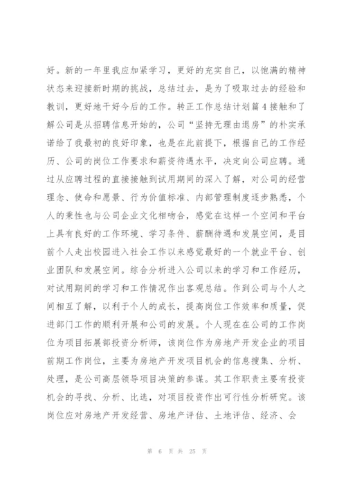转正工作总结计划13篇.docx