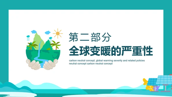 碳中和概念全球变暖环保PPT模板