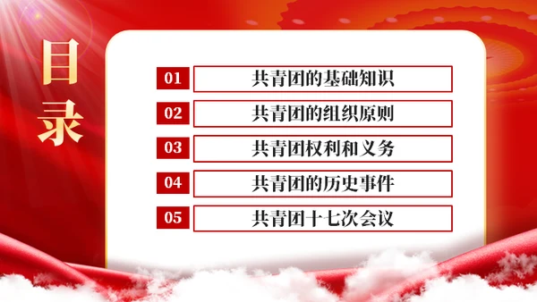 共青团光辉历史通用PPT