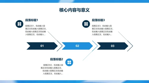 蓝色简约答辩论文文献汇报PPT模板