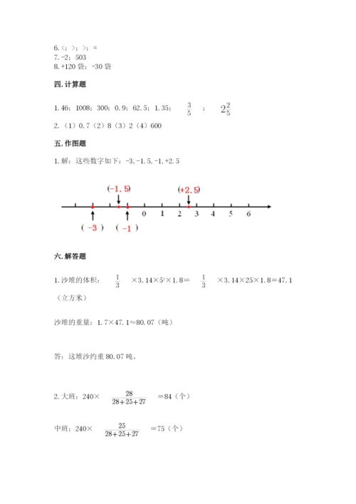 六年级下册数学期末测试卷附完整答案（全优）.docx