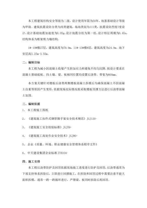 后浇带回顶综合标准施工专业方案.docx