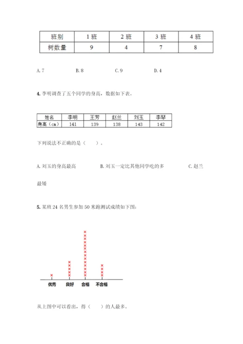 人教版二年级下册数学第一单元-数据收集整理-测试卷含答案【完整版】.docx