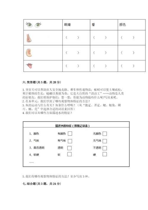 教科版一年级下册科学期末测试卷有完整答案.docx