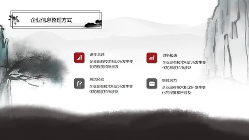 白色中国风水墨职场商务总结汇报PPT模板