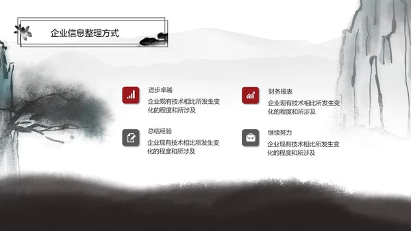白色中国风水墨职场商务总结汇报PPT模板