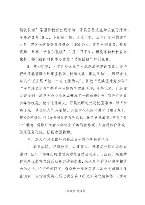 乡镇领导班子意识形态工作自查报告.docx