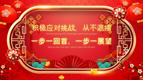 牛年2021大气中国风喜庆牛年新年企业拜年电子贺卡PPT