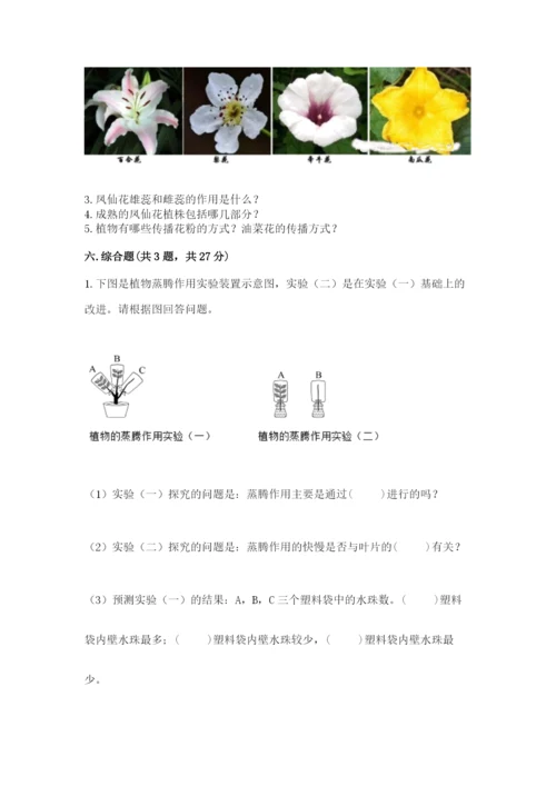 科学四年级下册第一单元《植物的生长变化》测试卷精品（名校卷）.docx