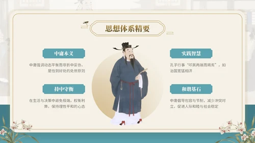 茶青双色中国风教育行业孔子诞辰主题班会PPT模板