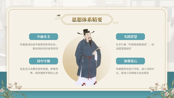 茶青双色中国风教育行业孔子诞辰主题班会PPT模板