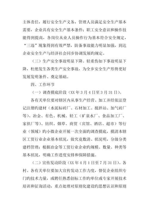 小微企业安全生产标准化建设实施方案.docx