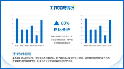 极简风蓝色工作总结汇报PPT模板