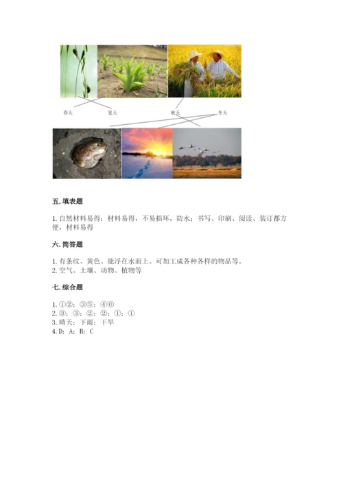 教科版二年级上册科学期末测试卷精品【突破训练】.docx