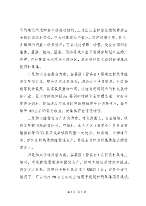 关于发展壮大村级集体经济的调研思考[五篇材料] (2).docx