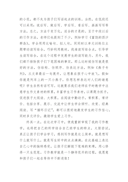 小学习作教学总结.docx