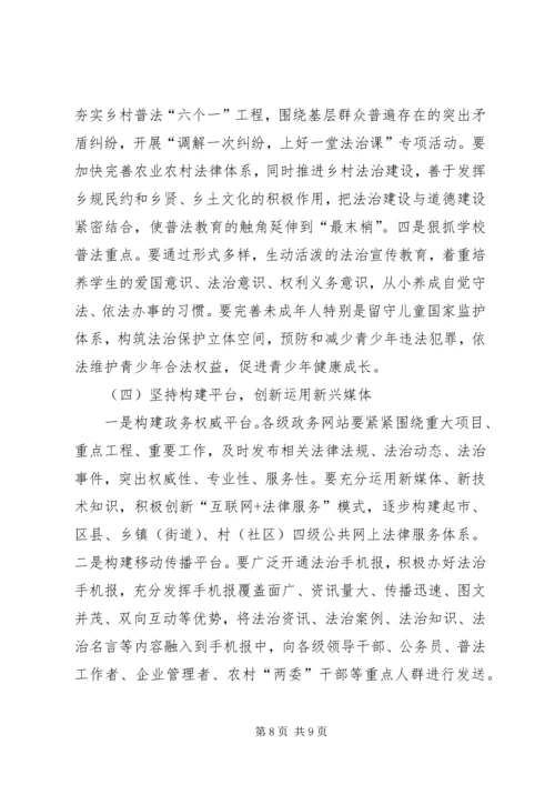 关于六五普法的调研及七五普法的思考.docx