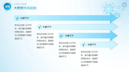 蓝色互联网科技风商务风AI拥抱数据开启变革商务通用PPT模板大数据
