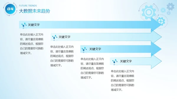 蓝色互联网科技风商务风AI拥抱数据开启变革商务通用PPT模板大数据