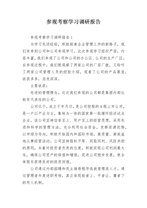 参观考察学习调研报告.docx