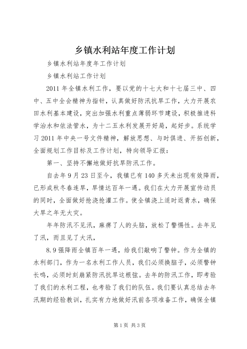 乡镇水利站年度工作计划.docx