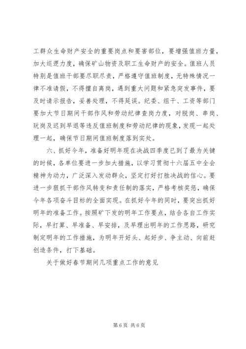 关于做好春节期间几项重点工作的意见 (3).docx