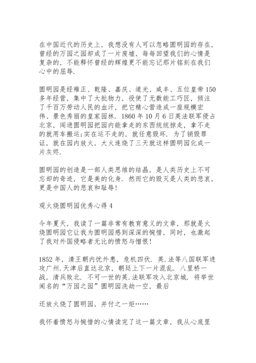 观火烧圆明园优秀心得10篇.docx