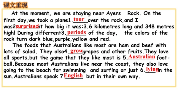 Module 10 Australia Unit 2阅读教学课件（外研九上英语Unit 2 The 