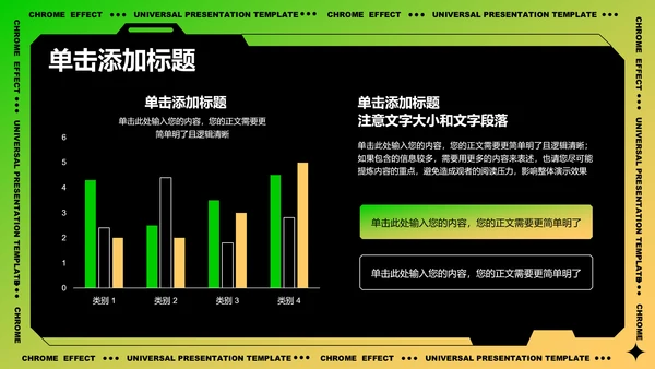 绿黄色渐变电池能源行业通用PPT演示模板