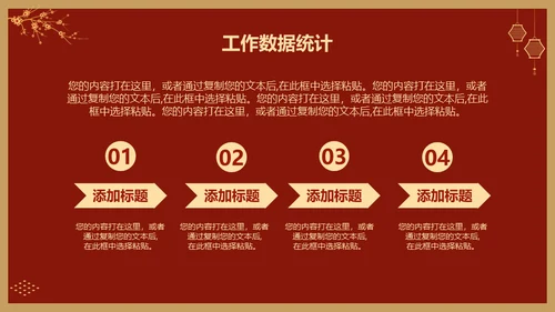 虎年春节过年新年工作总结通用PPT模板
