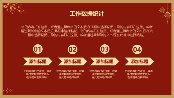 虎年春节过年新年工作总结通用PPT模板