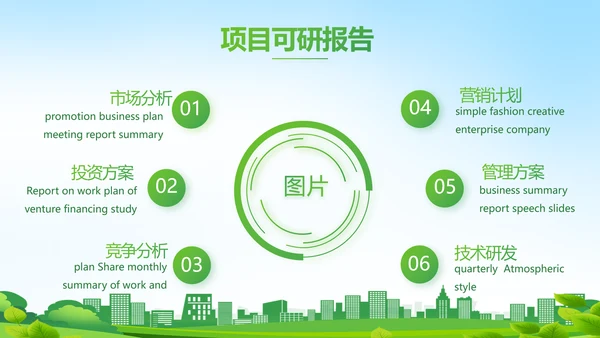 绿色医疗社区防疫工作汇报PPT动态模板