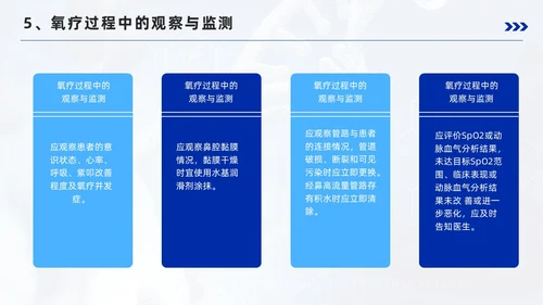 蓝色简约风成人氧气吸入疗法护理培训PPT模板护理查房