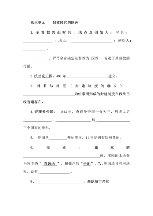 九年级历史上册知识点填空版.docx