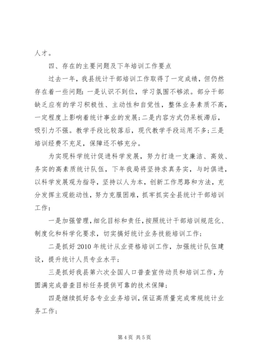 统计局干部培训工作总结和工作计划.docx