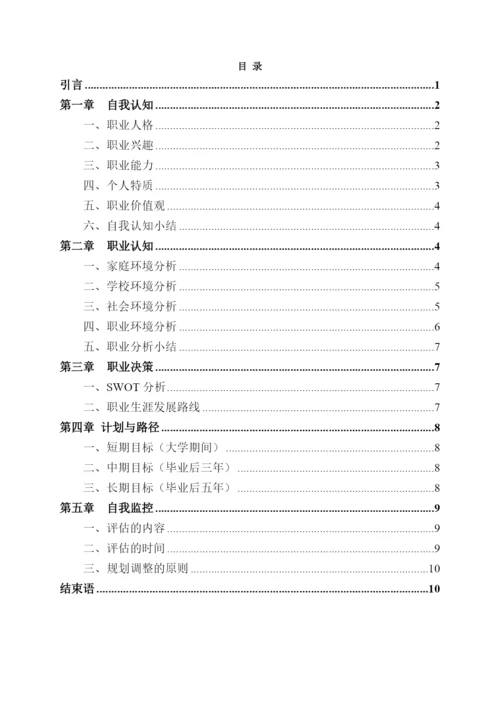 12页5700音乐表演专业职业生涯规划.docx