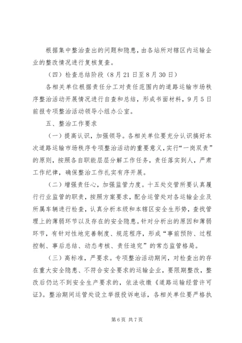 运输市场专项整顿指导方案.docx