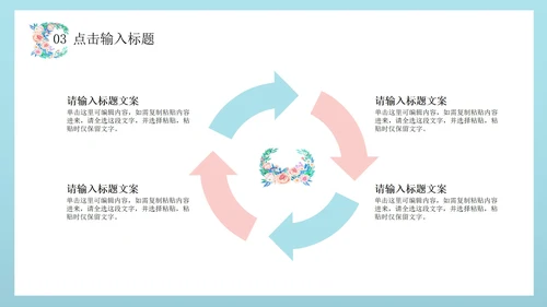 绿色文艺花卉总结汇报PPT模板