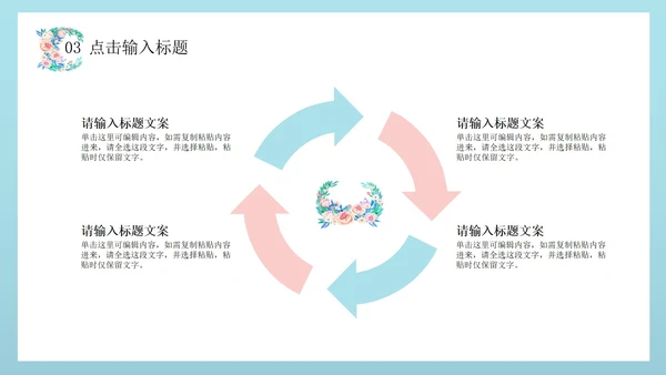 绿色文艺花卉总结汇报PPT模板