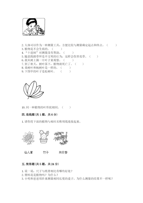 教科版一年级上册科学期末测试卷（综合卷）.docx