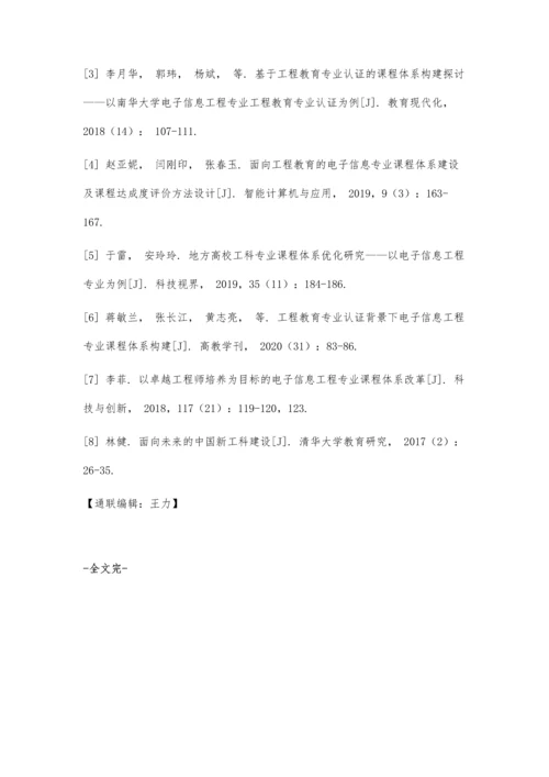 工程教育认证背景下应用型本科院校电子信息工程专业的工程理论类课程体系构建研究.docx