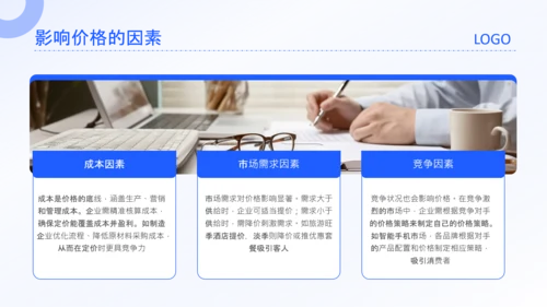 蓝色简约风市场营销4P理论PPT