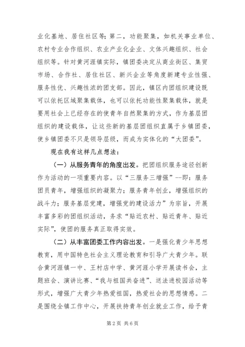 乡镇实体化大团委建设工作报告.docx