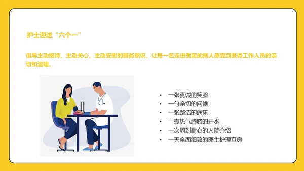 卡通医院服务礼仪通用PPT模板
